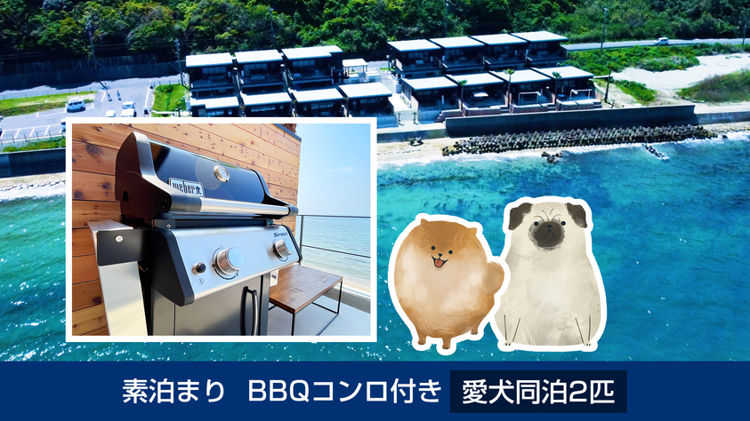 素泊まり　BBQコンロ付き　愛犬同泊2匹