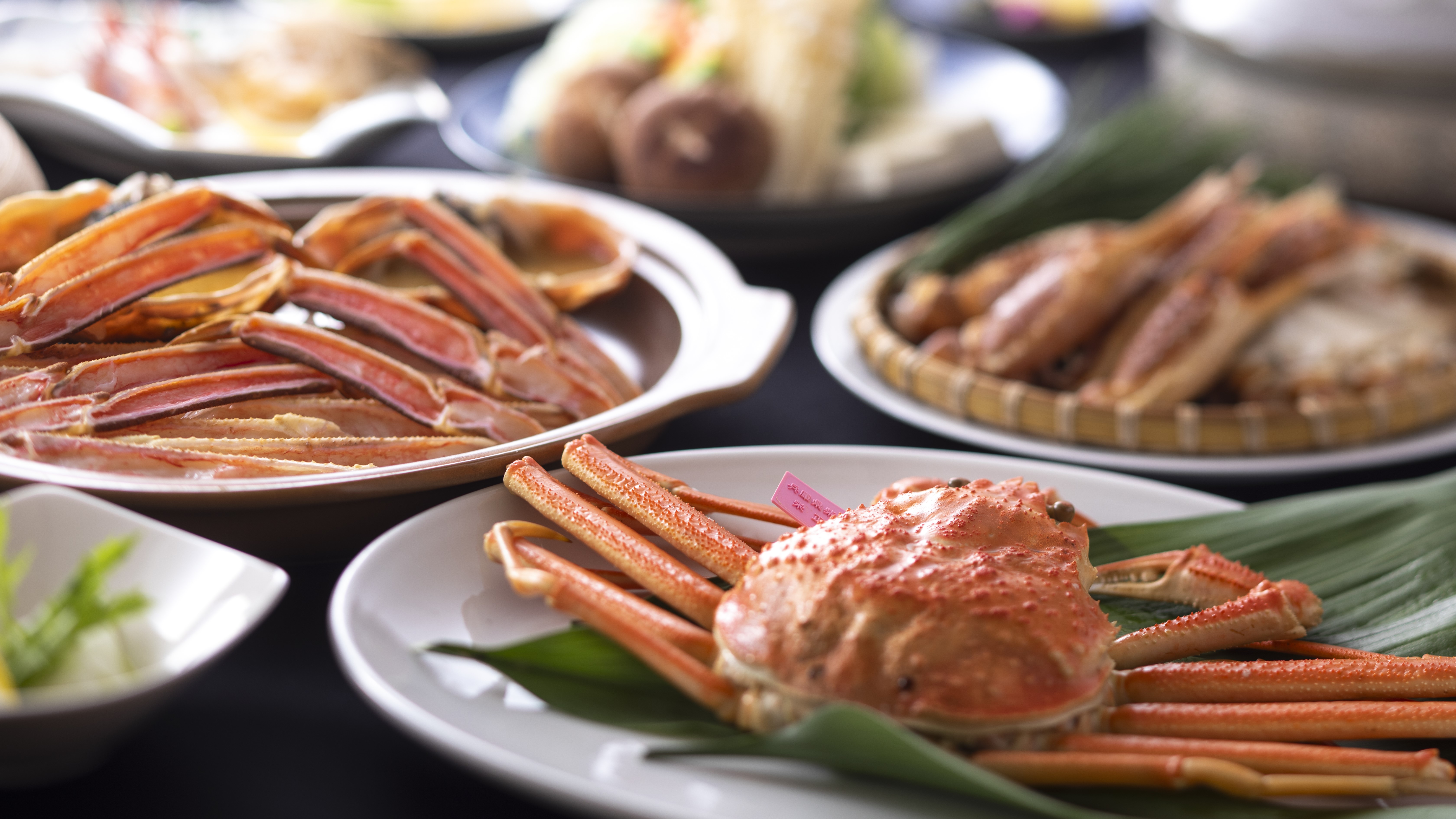 【冬・お料理】活カニ刺し＆茹でガニは地蟹＆ズワイガニ＜1人1.5杯使用＞◆ズワイガニコース