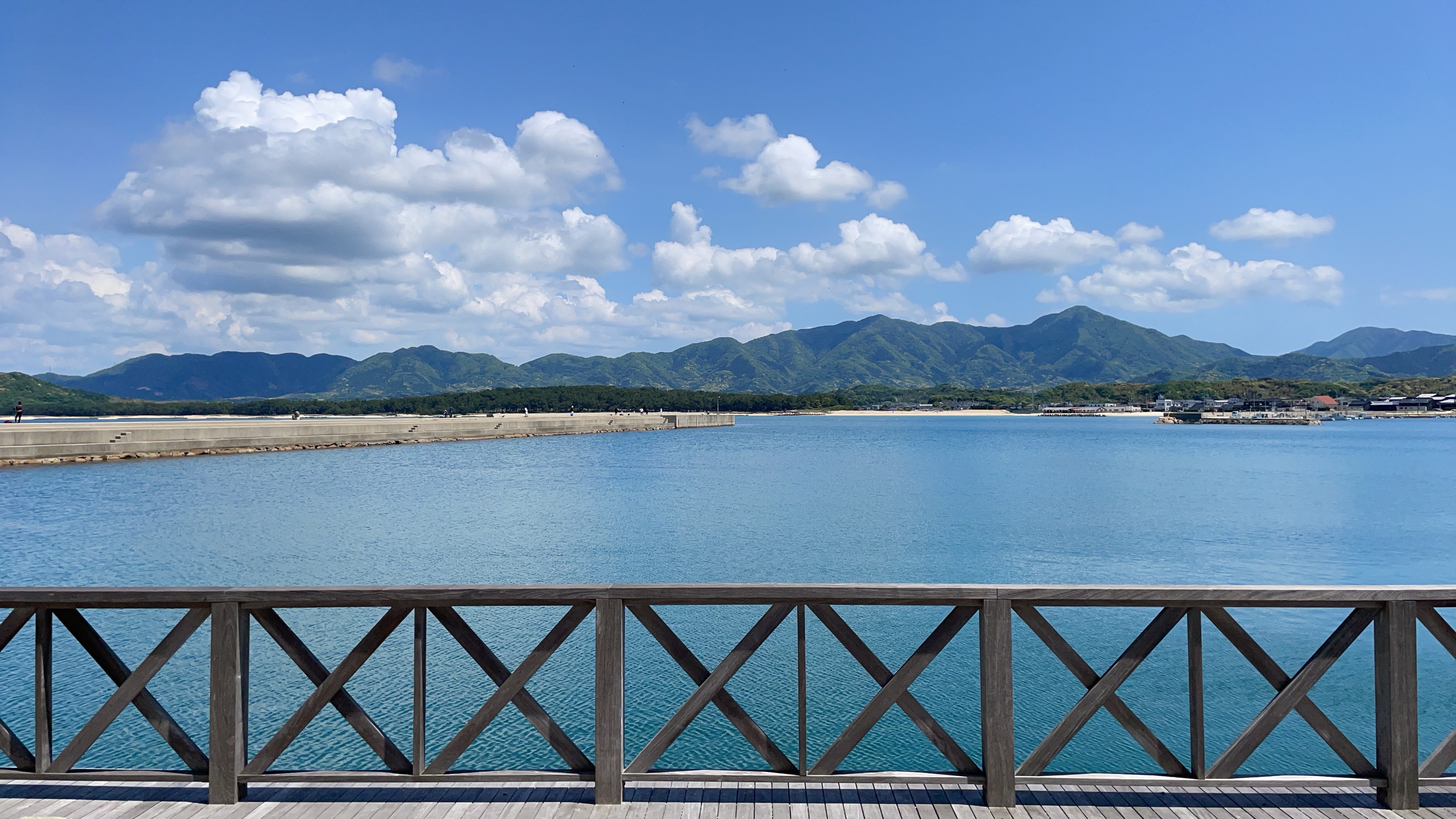 目の前に広がる室津湾