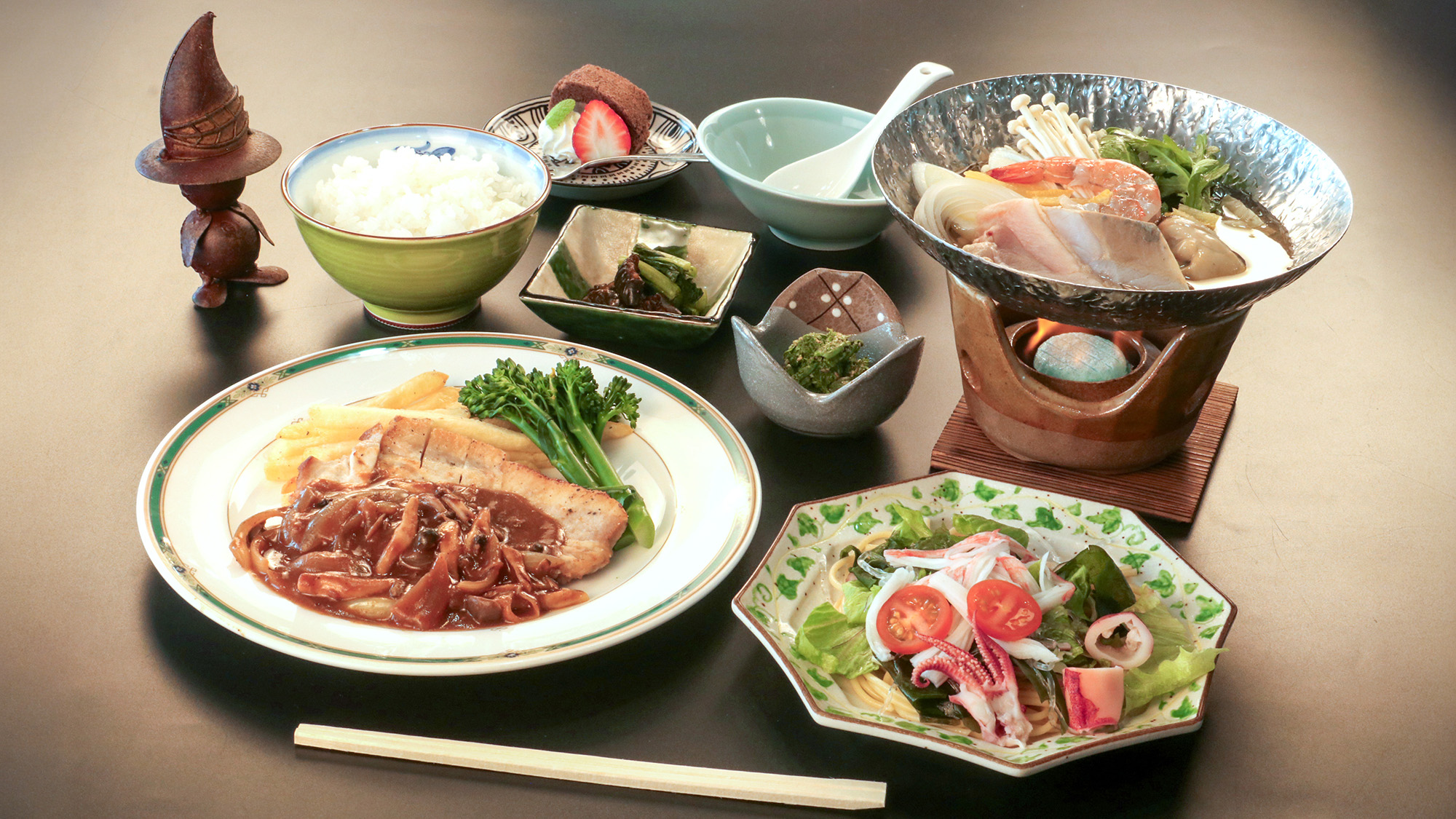 自家栽培野菜の美味しさを楽しむ日替わりメニュー。