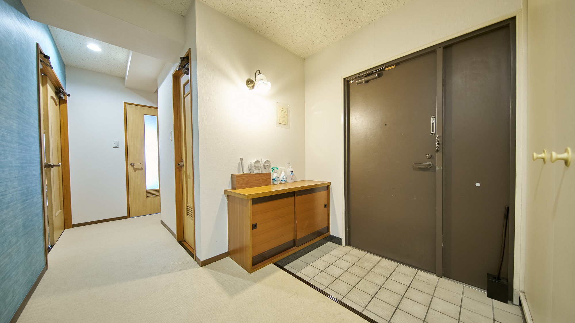 ・1001号室／靴箱、大きなクローゼットを備えた玄関