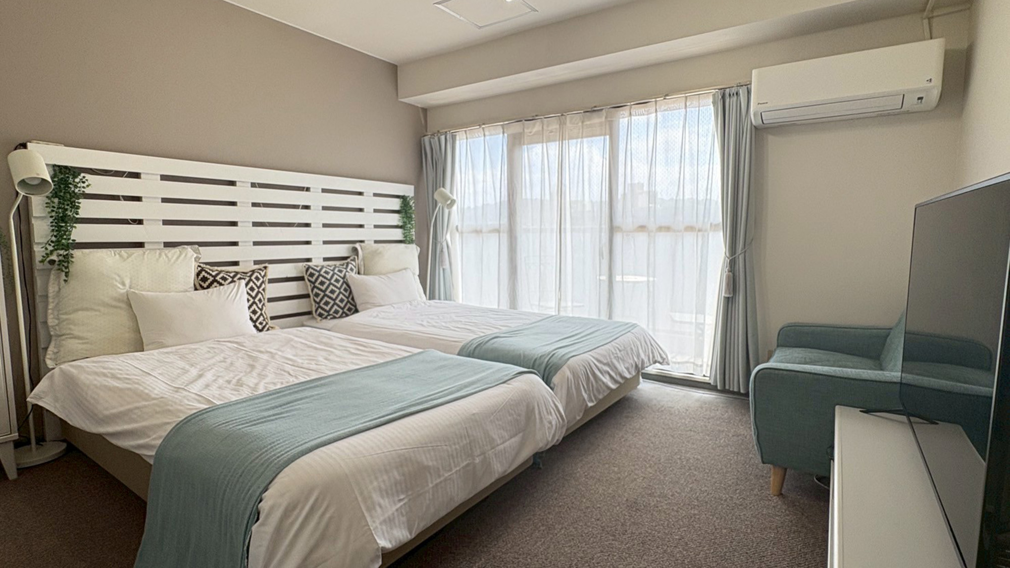 ・【603：設備】エアコンを完備。1年を通じて快適に滞在していただけます