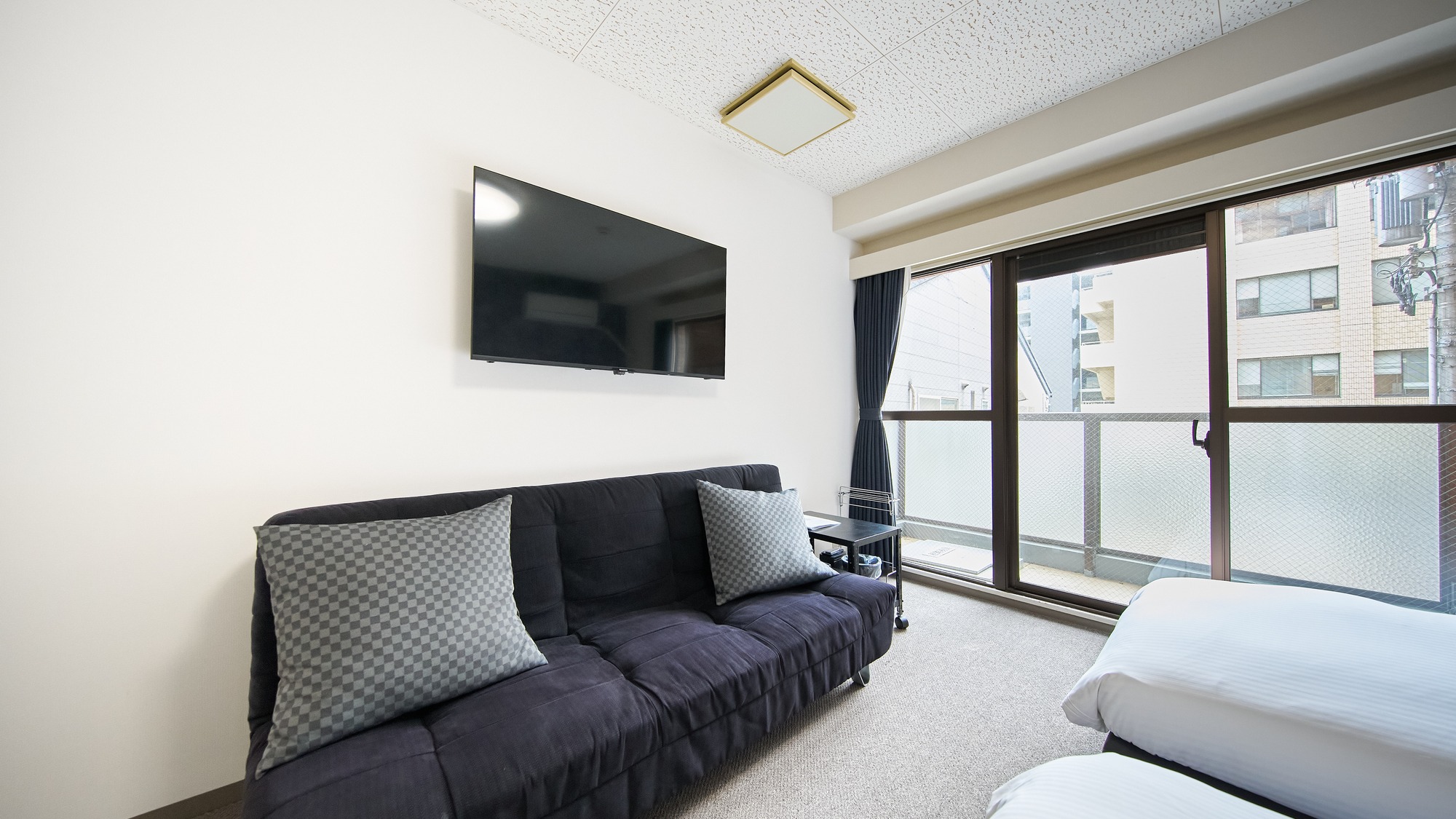 ・203号室／広めのソファでゆったりくつろげるお部屋