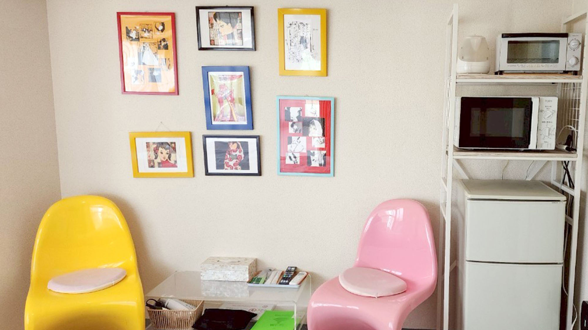 ・【604：家電】冷蔵庫やトースター、電子レンジ、湯沸かしポットを完備しております