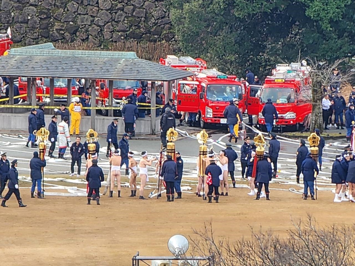 1001号室のお部屋から「金沢市消防出初式」の様子をご覧いただけます