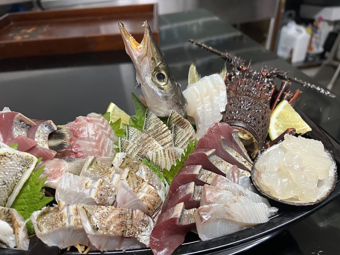☆漁師直送☆伊勢海老＆地魚づくし舟盛りプラン