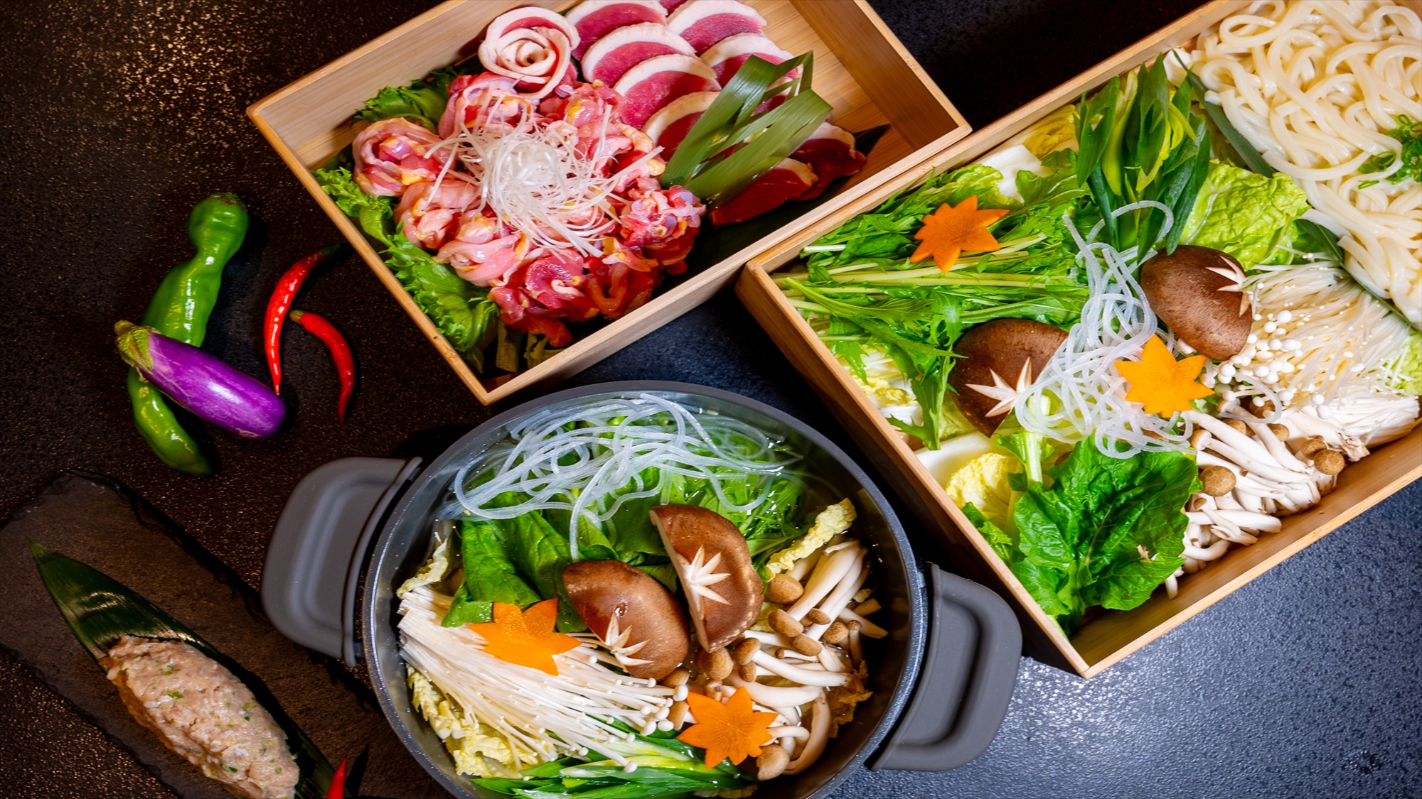 鴨＆親鶏の鶏塩鍋