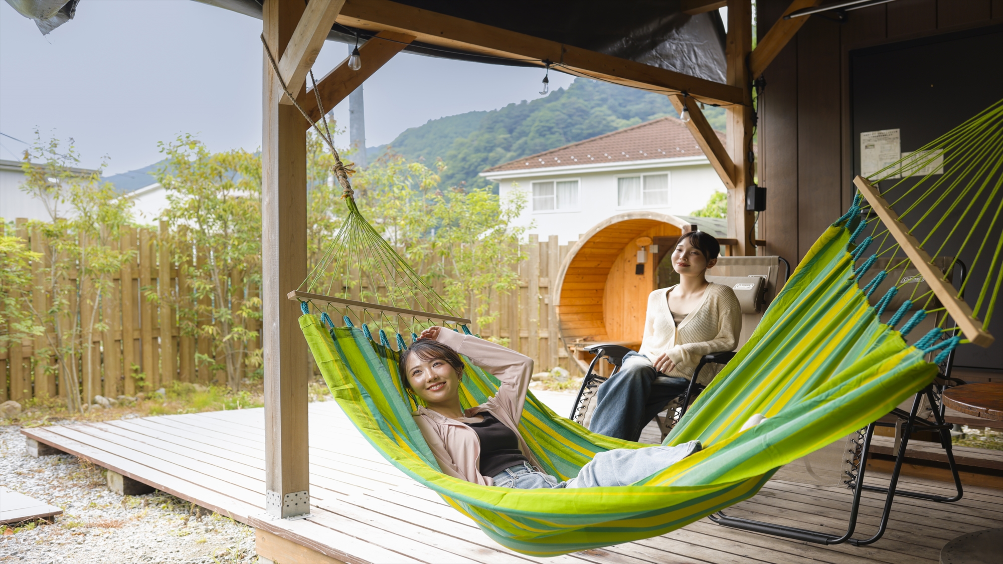 ハンモックでのーんびり