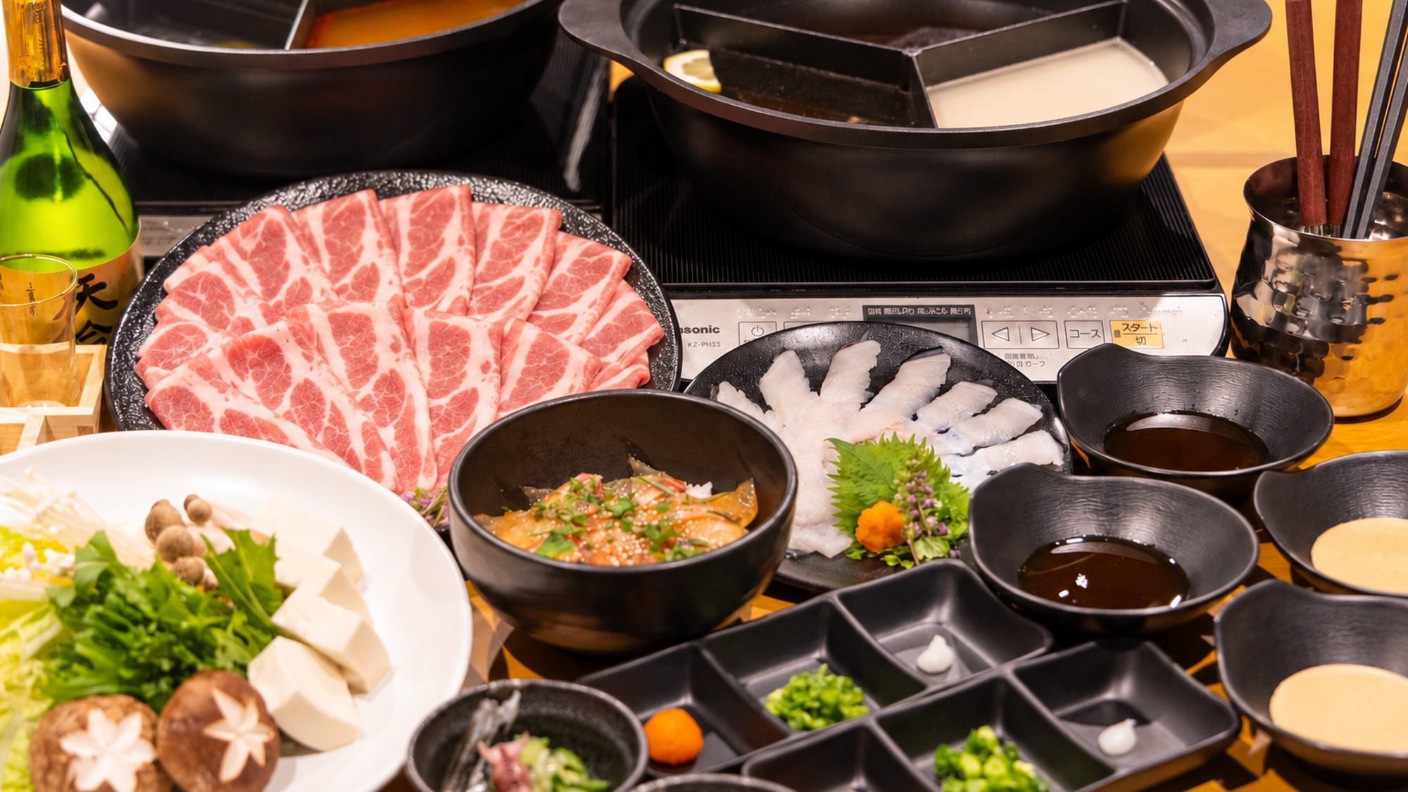 【2食付／瀬戸内の味】レモンポークと穴子のしゃぶしゃぶ＋鯛めしつきプラン【フルコース】
