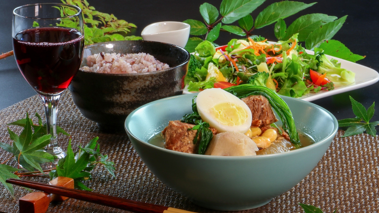 【1泊2食付】幻の豚≪妻有ポーク≫をじっくり煮込んだ特製ポトフ♪◇源泉かけ流しの温泉でリフレッシュ！