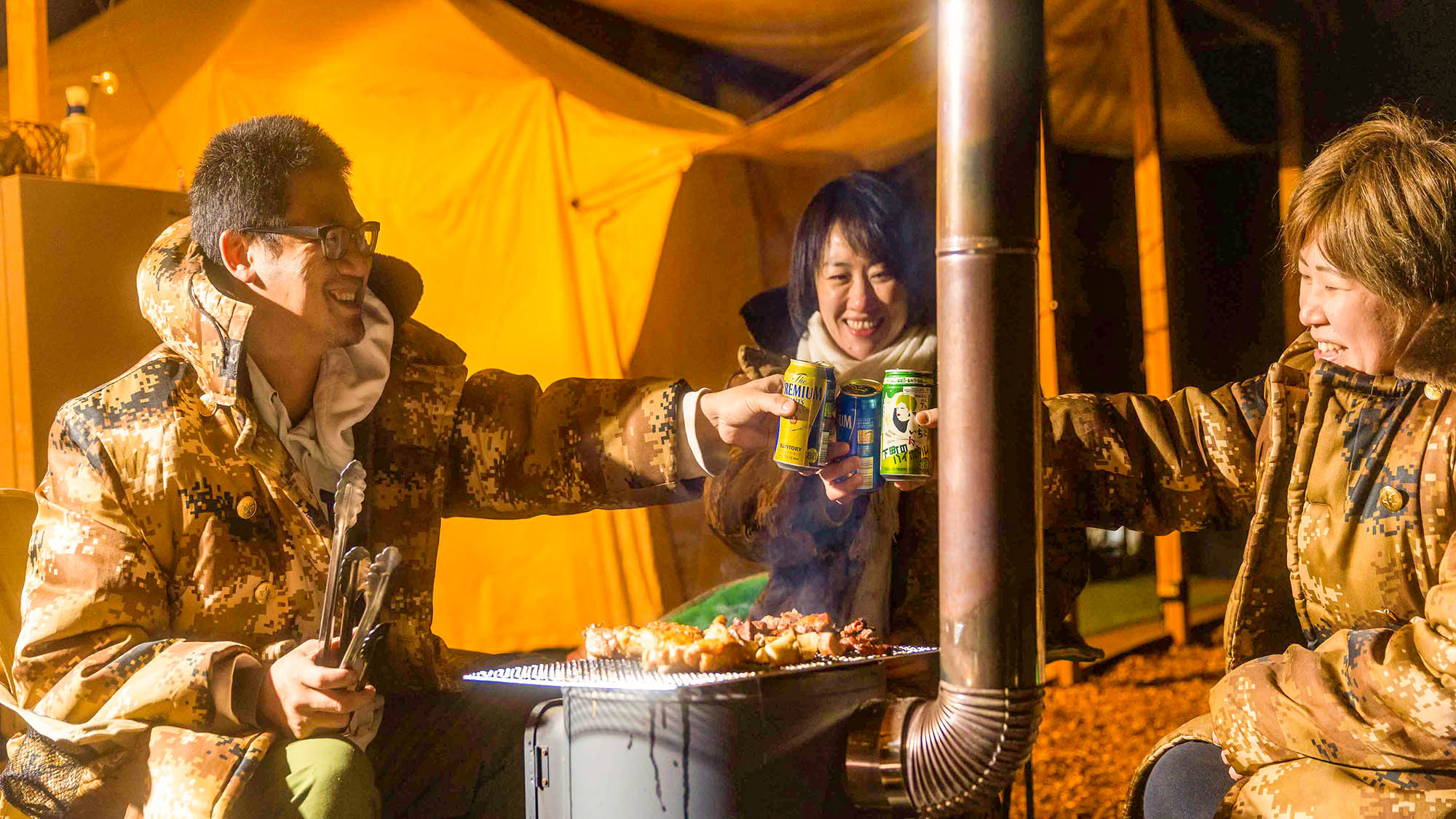 ・【夕食】夕食はBBQ！自然を感じながら仲間やご家族と乾杯