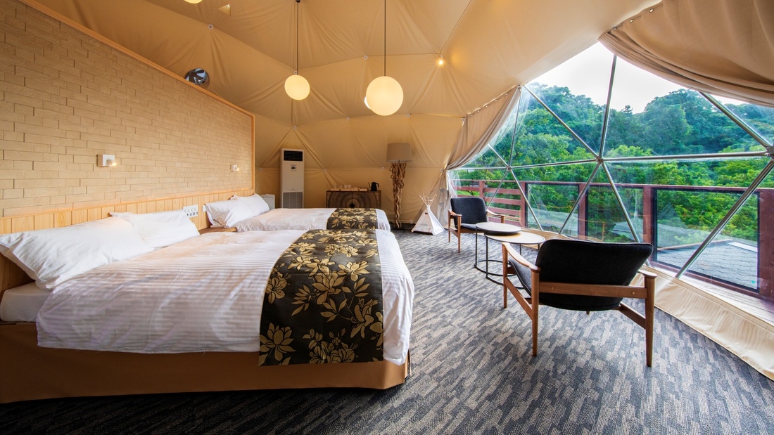 ドーム型VIPスイート&ログハウス【あかつき】専用サウナ付き