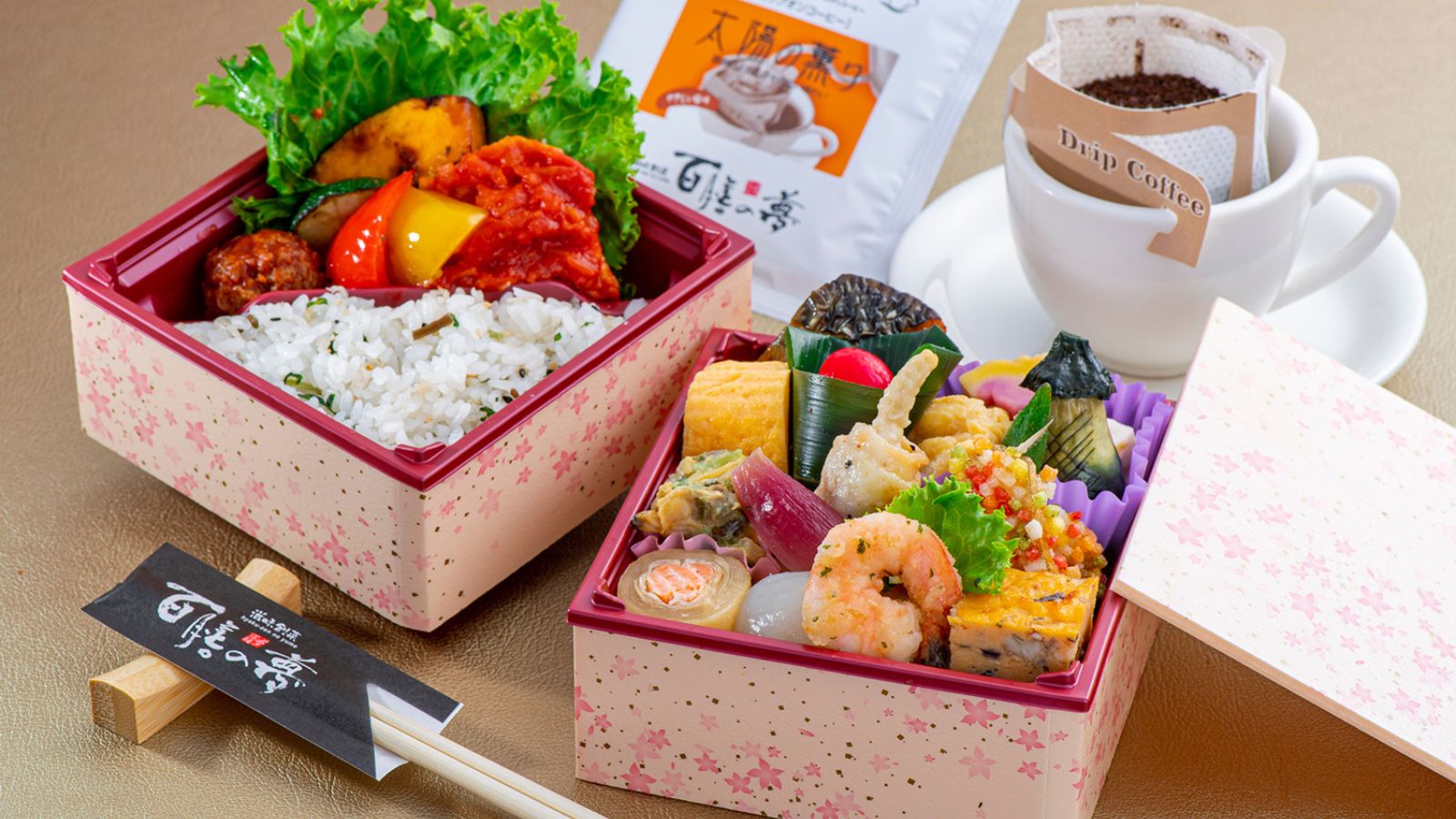 【百膳の夢】姫膳※寸法：12cm&times;12.5cm 二段