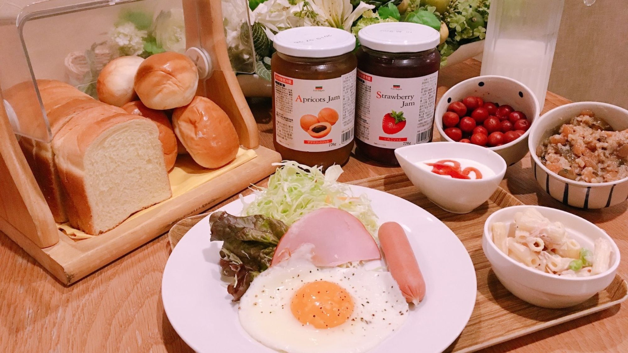 ブッフェ形式の朝食です。