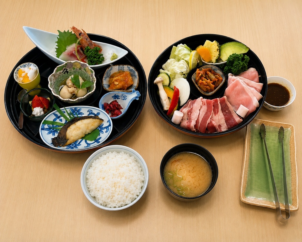 ★選べる大名椀ランチと夕食付きプラン★無料朝食付き★家族風呂も駐車場も遊び場も無料で宿泊を堪能！★