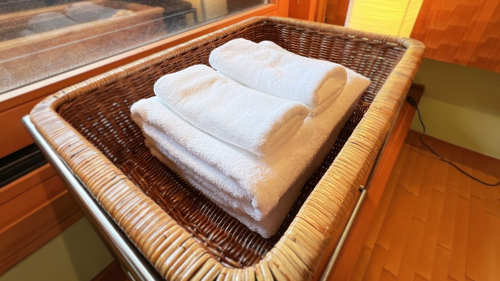 【客室設備】客室でお使いいただくタオル類をご用意
