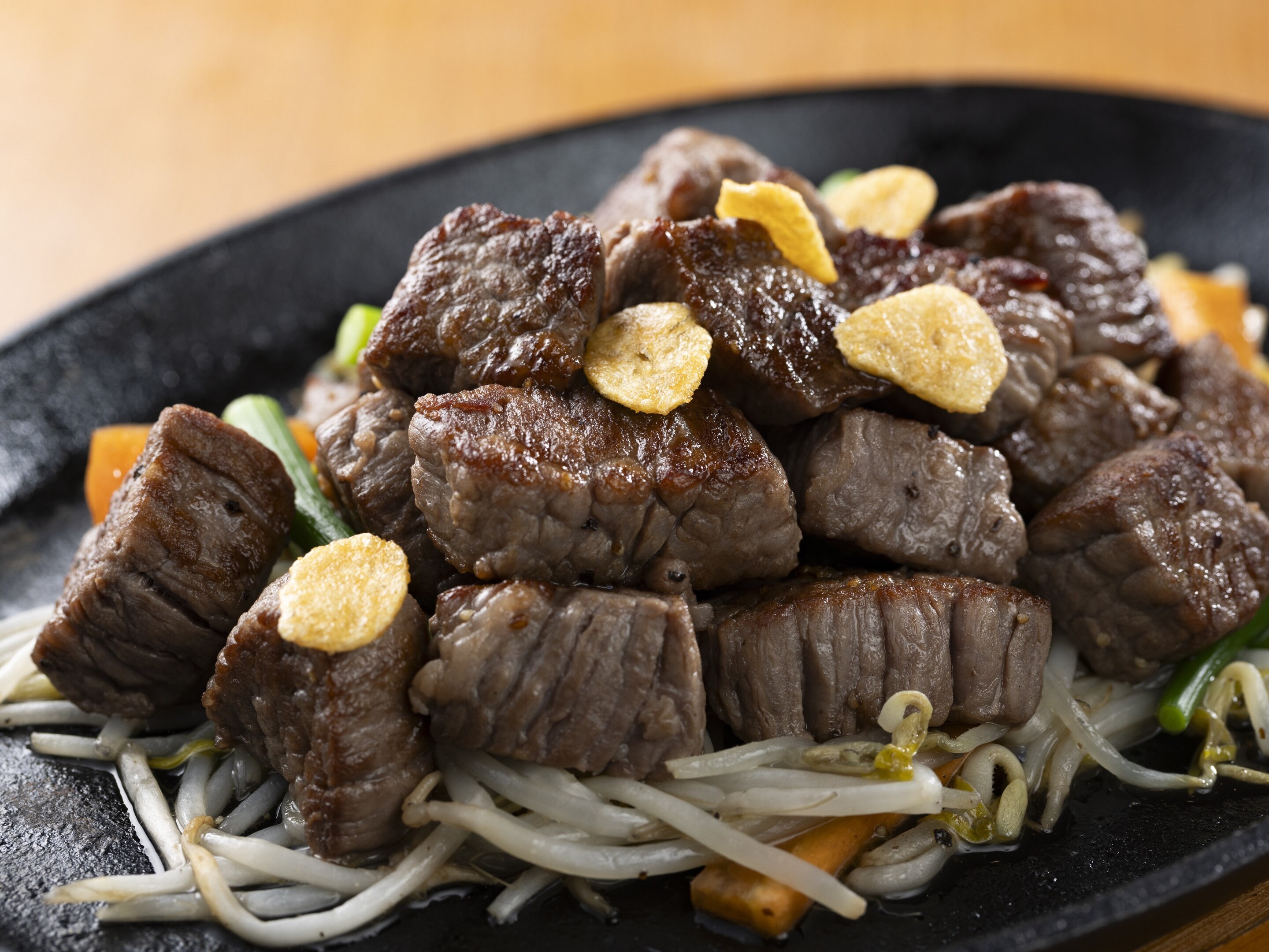 【朝食】黒毛和牛サイコロステーキ