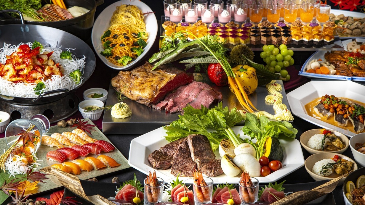 【秋旅×箱根温泉♪夕食/前半】食べ放題・飲み放題付き＆ユネッサン・森の湯入り放題〜1泊2食付き ♪