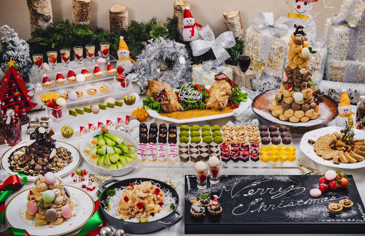 【冬旅/夕食前半】クリスマスファミリープラン〜ユネッサンでアクティブ、森の湯でほっこり〜