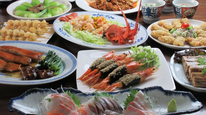 【楽天スーパーSALE】10％OFF肌がつるつるになる天然温泉♪新鮮地魚の刺身と上海料理をご堪能♪