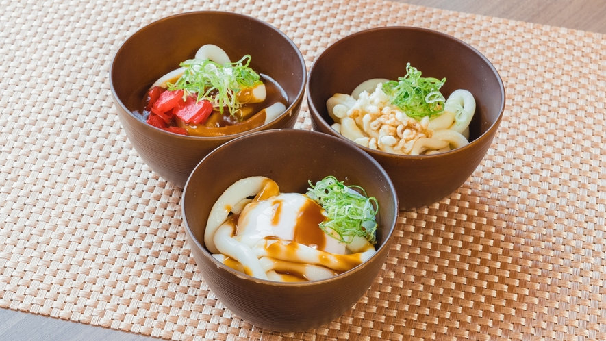 地元メニューのこだわり　伊勢うどん・朝食