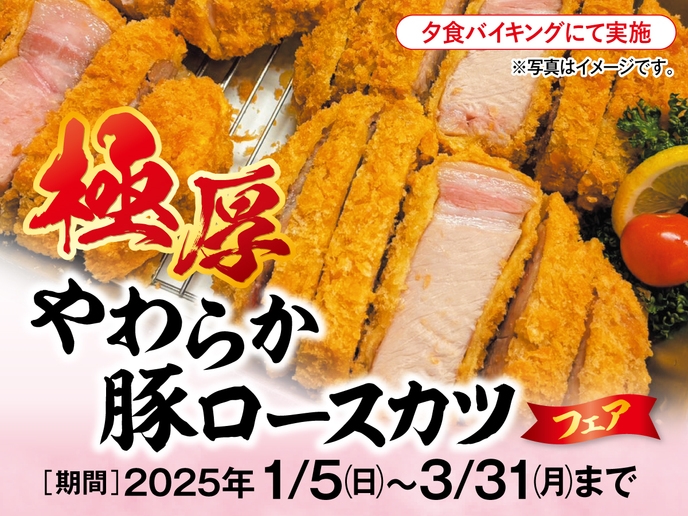期間限定！【極厚！やわらか豚ロースカツフェア】一泊二食バイキングプラン！