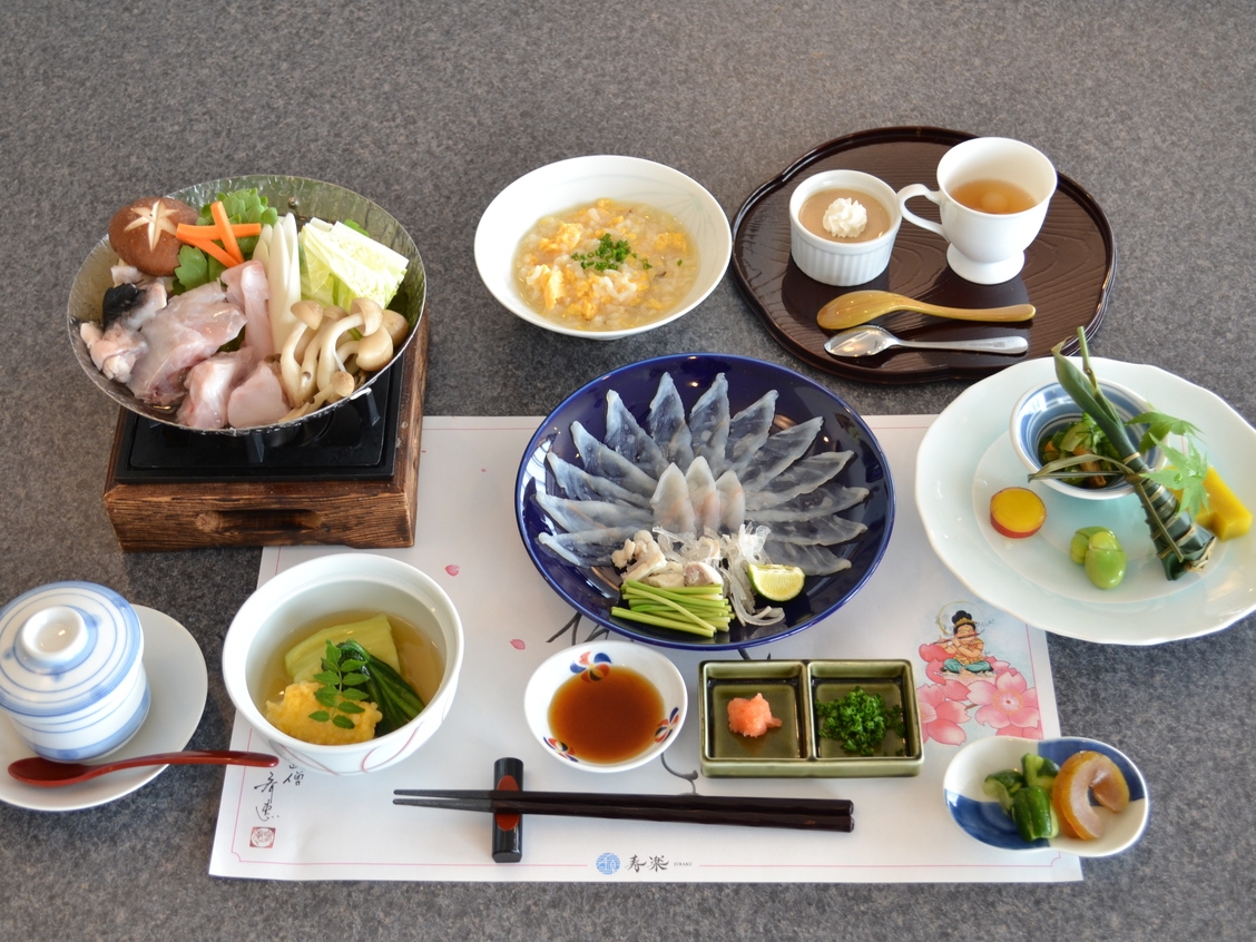 【夕朝食付】◇ふぐ会席◇プラン【夕食時フリードリンク】