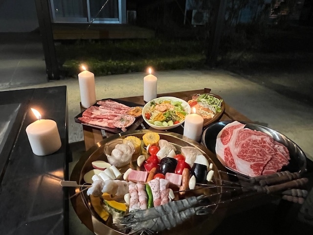 冬季限定！☆彡4名以上がお得♪焚火付き炭火BBQ☆彡