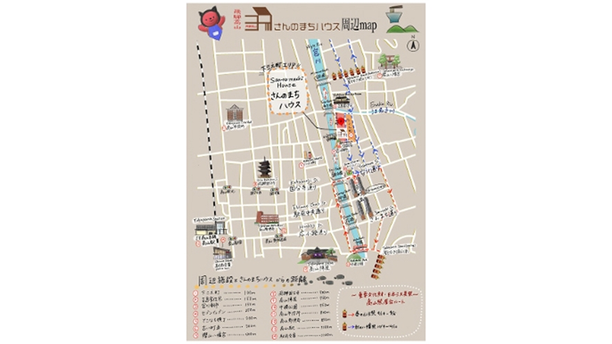 ・【周辺地図】宮川朝市や古い町並みは徒歩圏内！