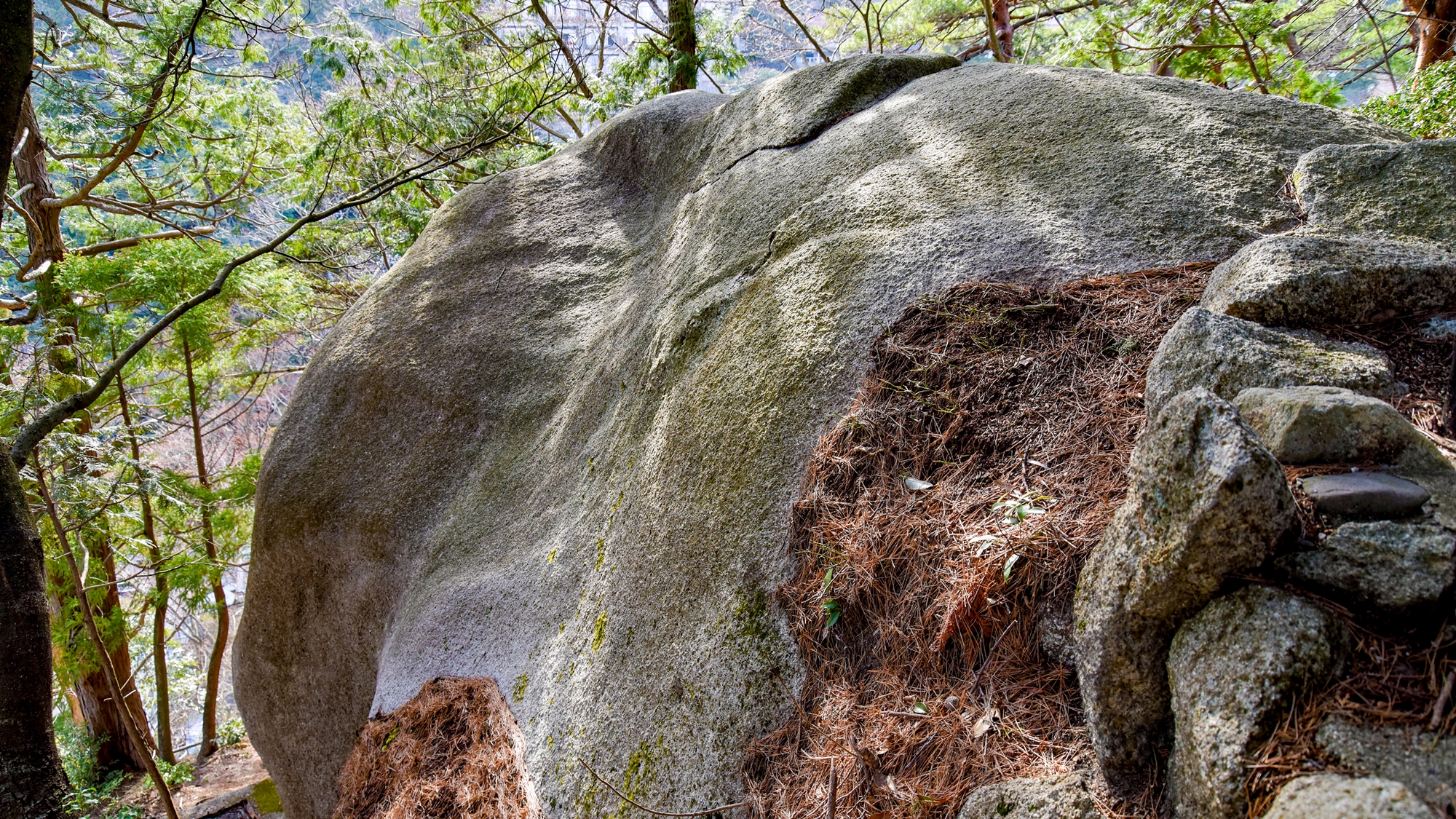 【*大黒様】湯の山にはこんなに大きな岩があり、それに大黒様を彫ったのです。