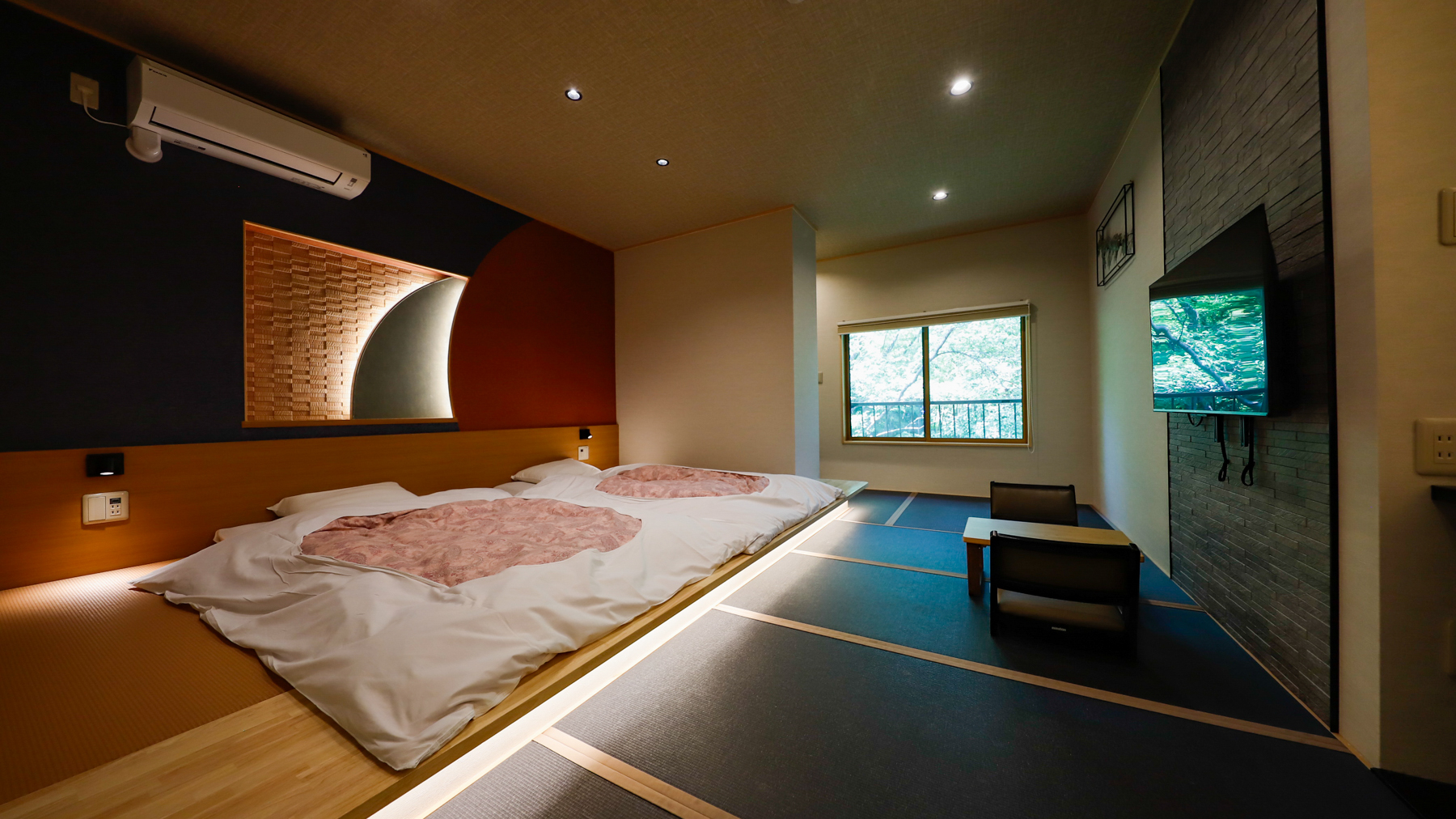 椿の間｜＜本館＞和モダンコンパクト｜山側ビュー【2023年改装】