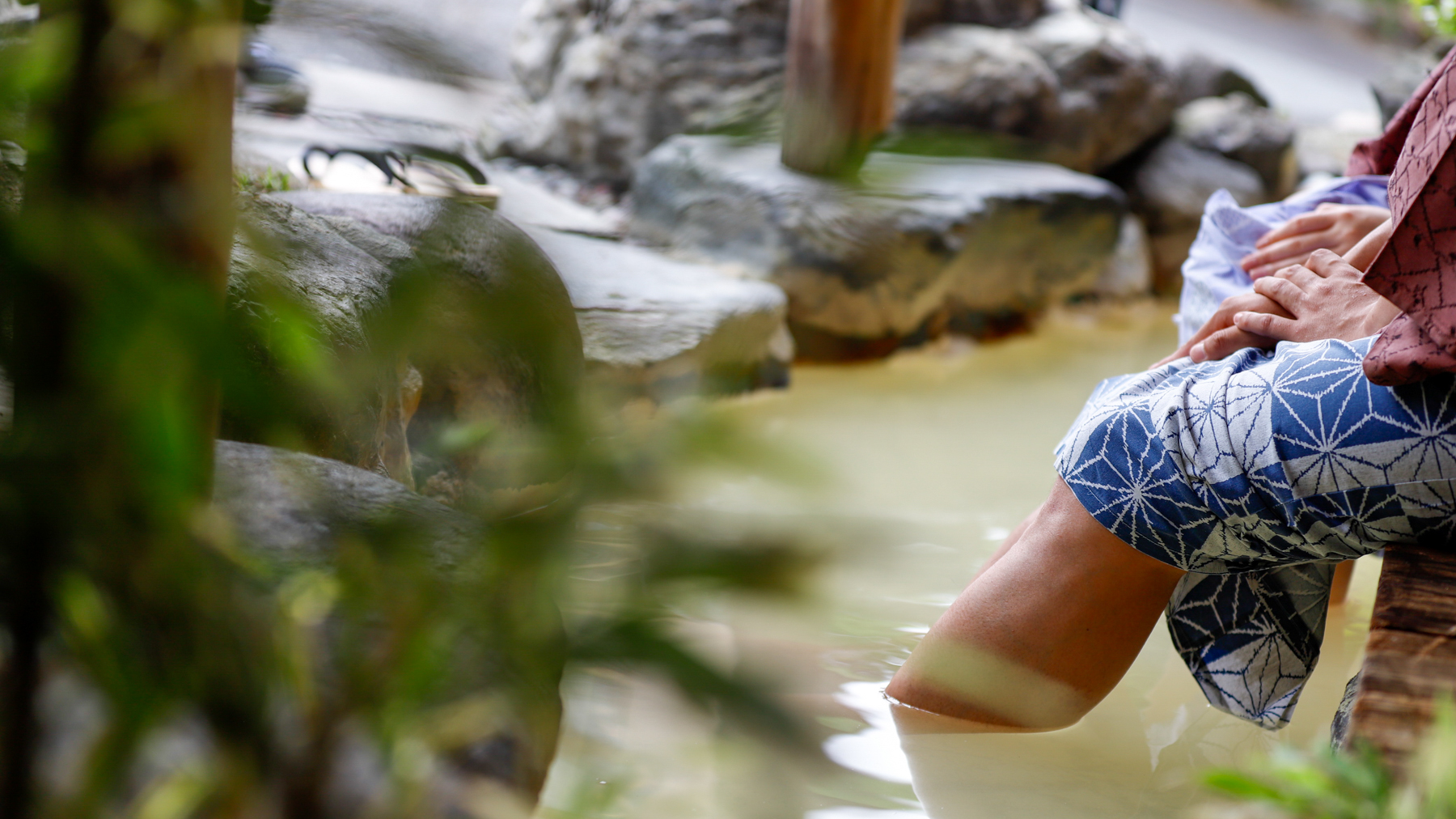 足湯でほっこり