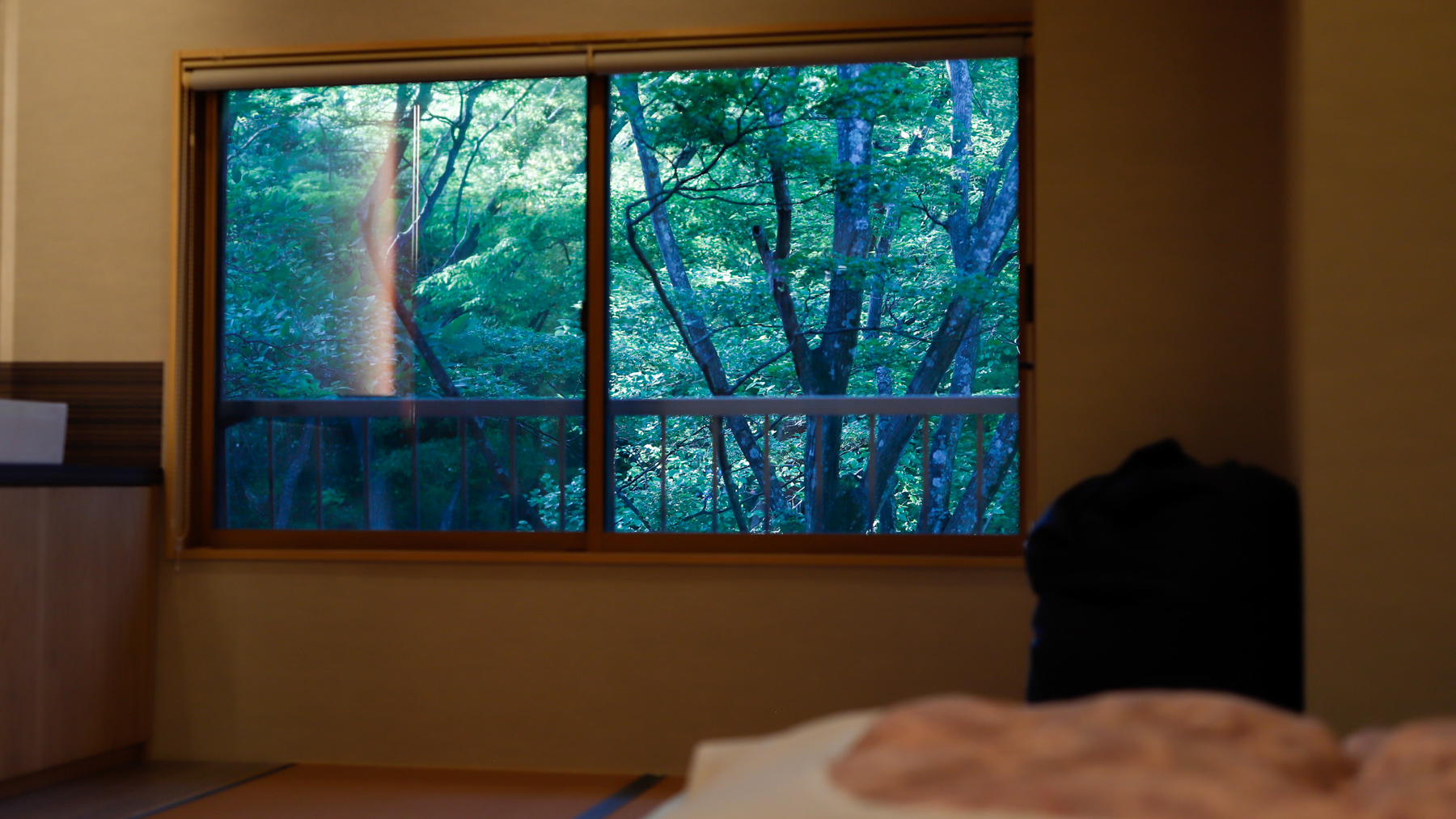 ＜本館＞和モダンコンパクト客室から望む木々の緑は借景のようにお部屋を彩ります