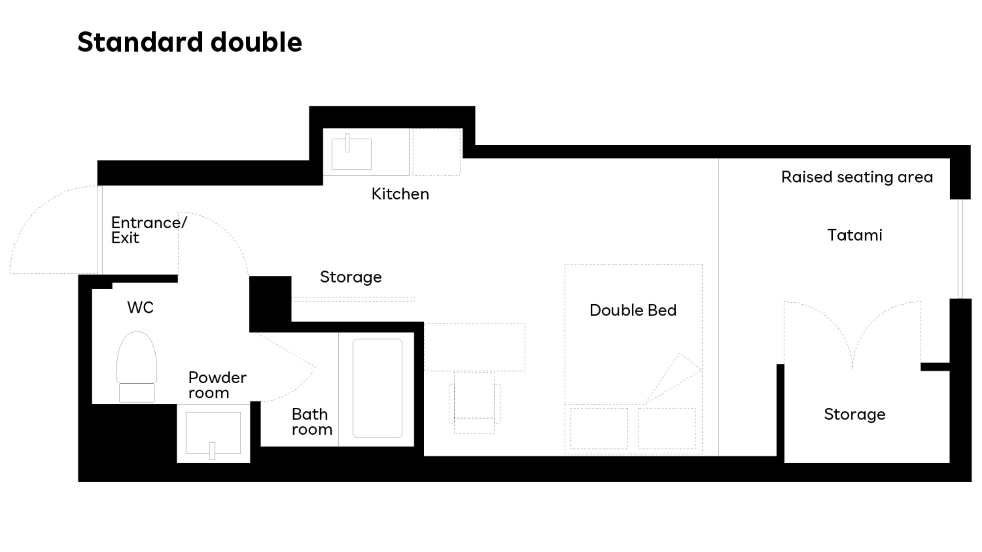 スタンダードダブル間取り図