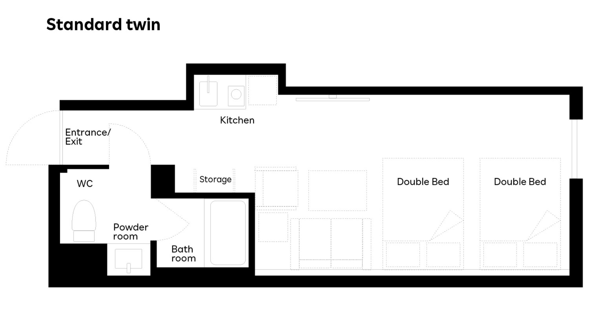スタンダードツイン間取り図
