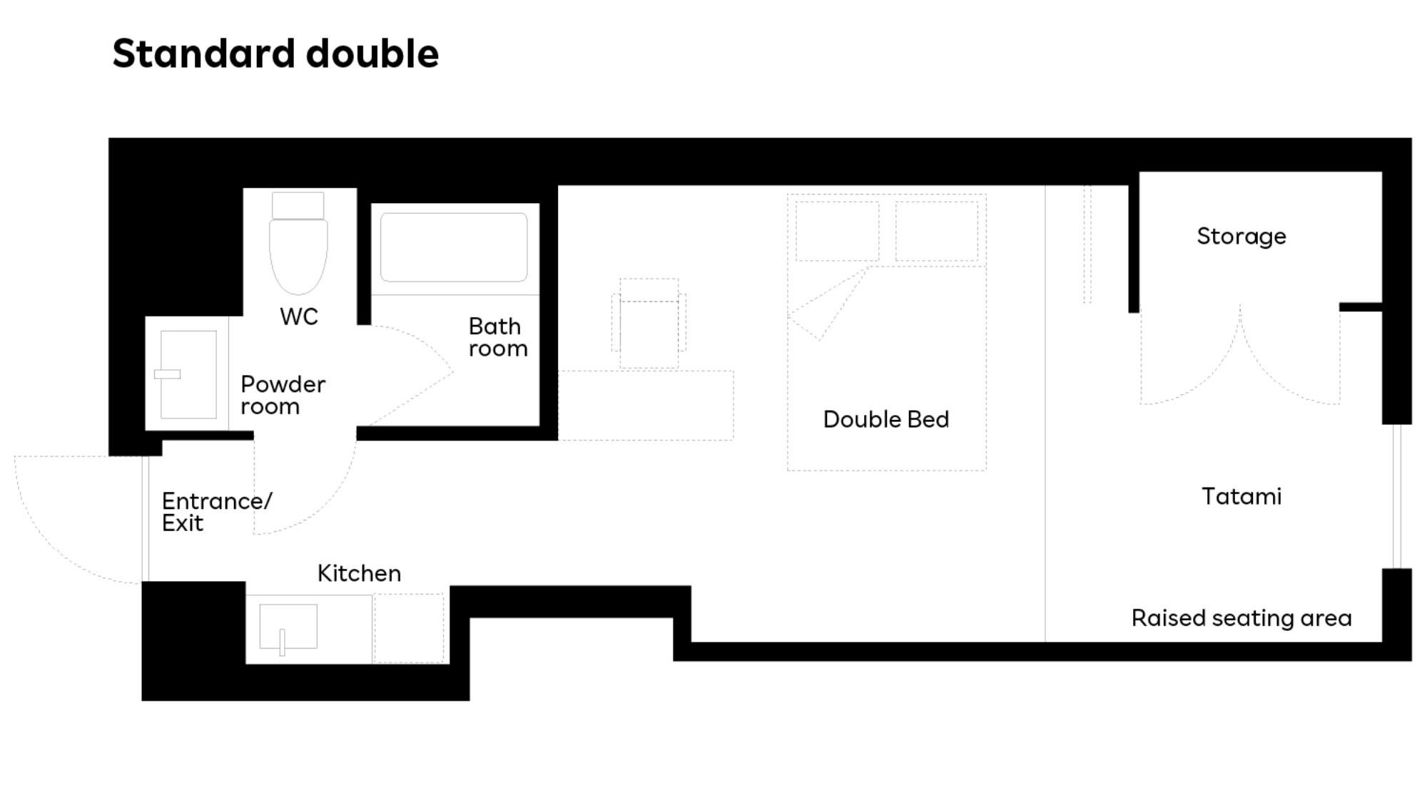 スタンダードダブル間取り図