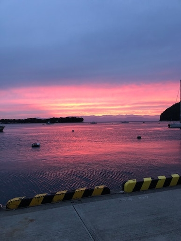 戸田港の夕日