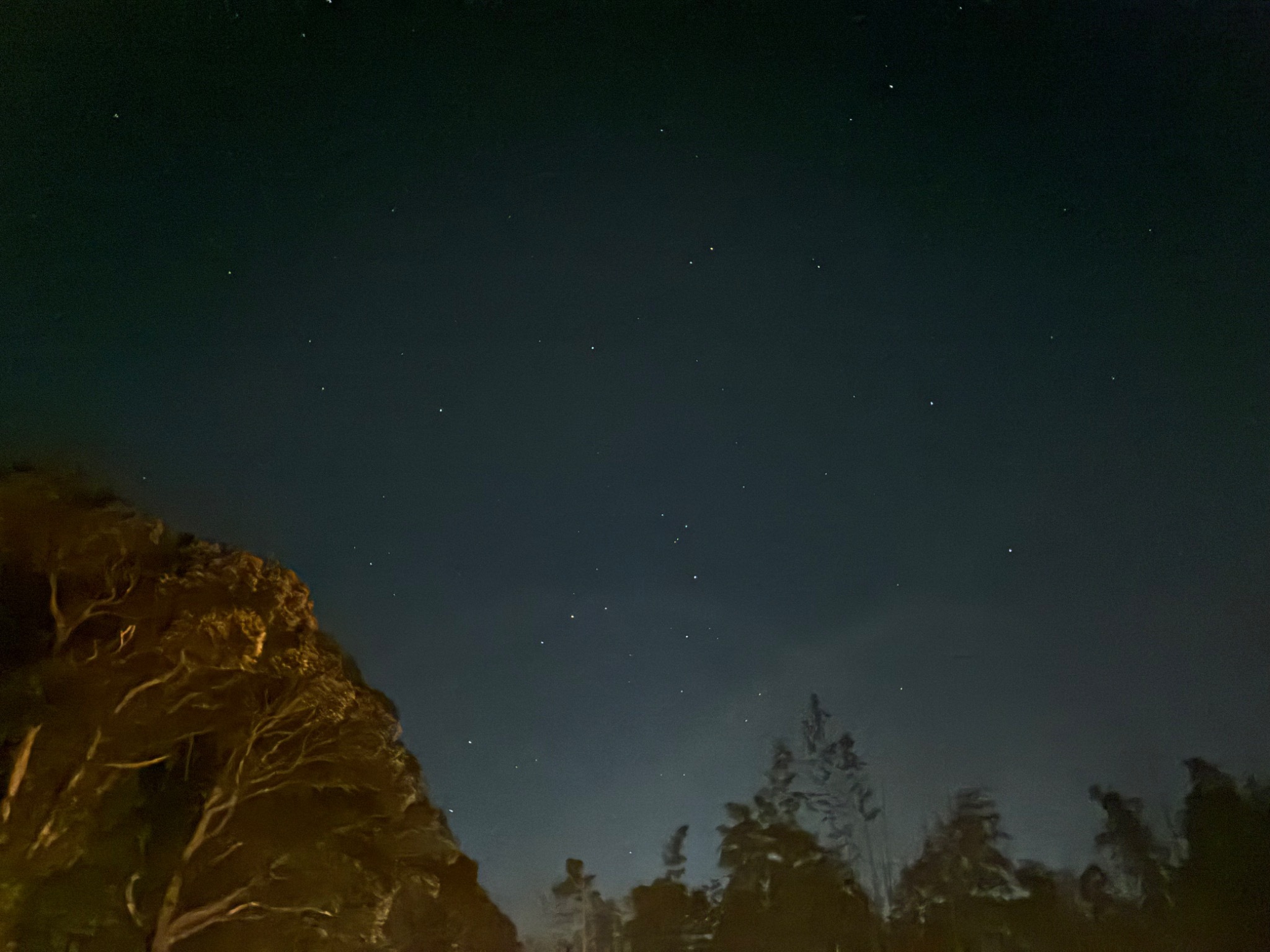 ログハウスからの星空です