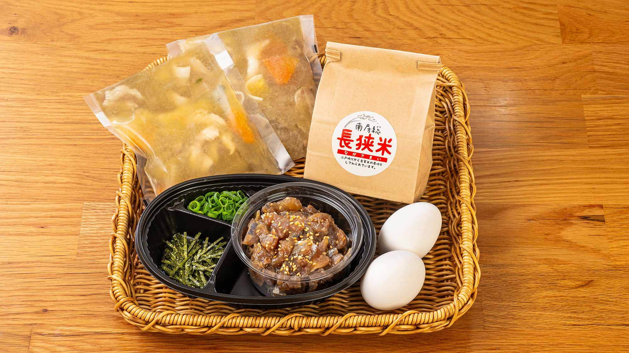 【朝食のみ】漁師めし「まご茶漬け」or「ホットドッグ」和洋選べる朝ごはん　※1予約1種（6名分）