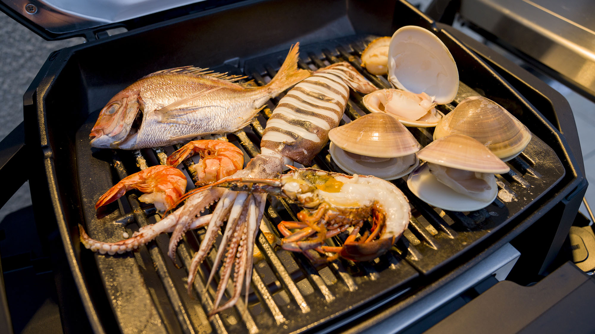 【選べる夕朝付】夕食は海鮮BBQor金目鯛と豚しゃぶセット＆3種から選べる朝食　※1予約1種