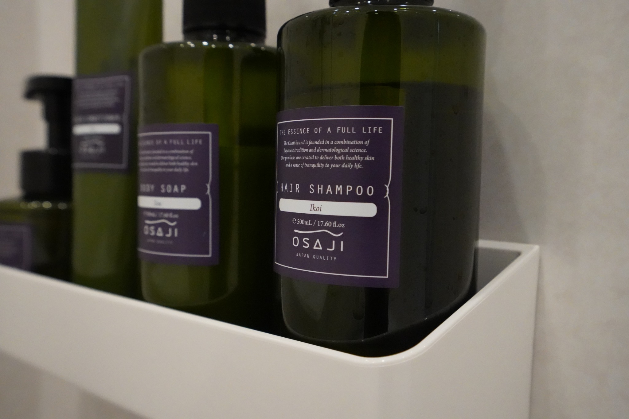 ソープ類は全てOSAJIを使用しております