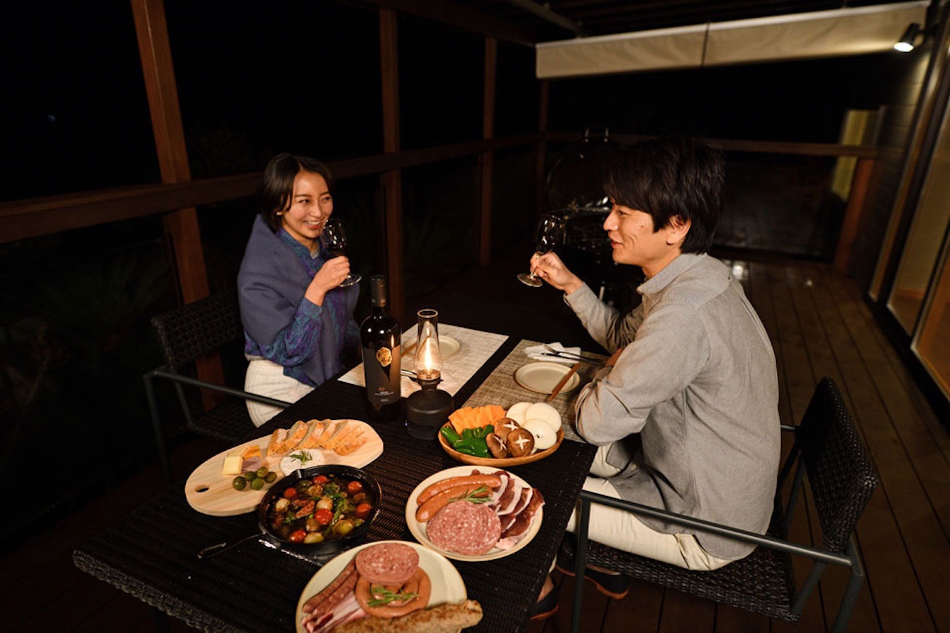 オプションのBBQメニューです。地元の素晴らしい海産物や美味しいジビエなどをBBQで召し上がっ...