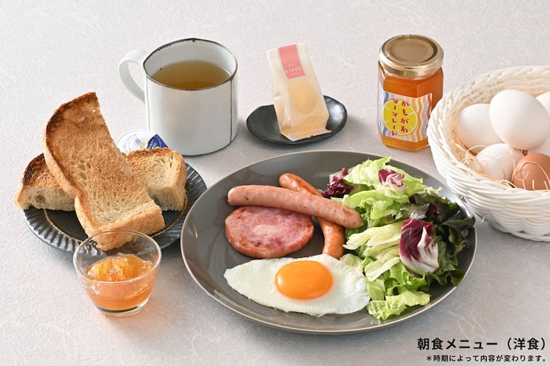 オプションの朝食メニューは和食・洋食からお選びいただけます。