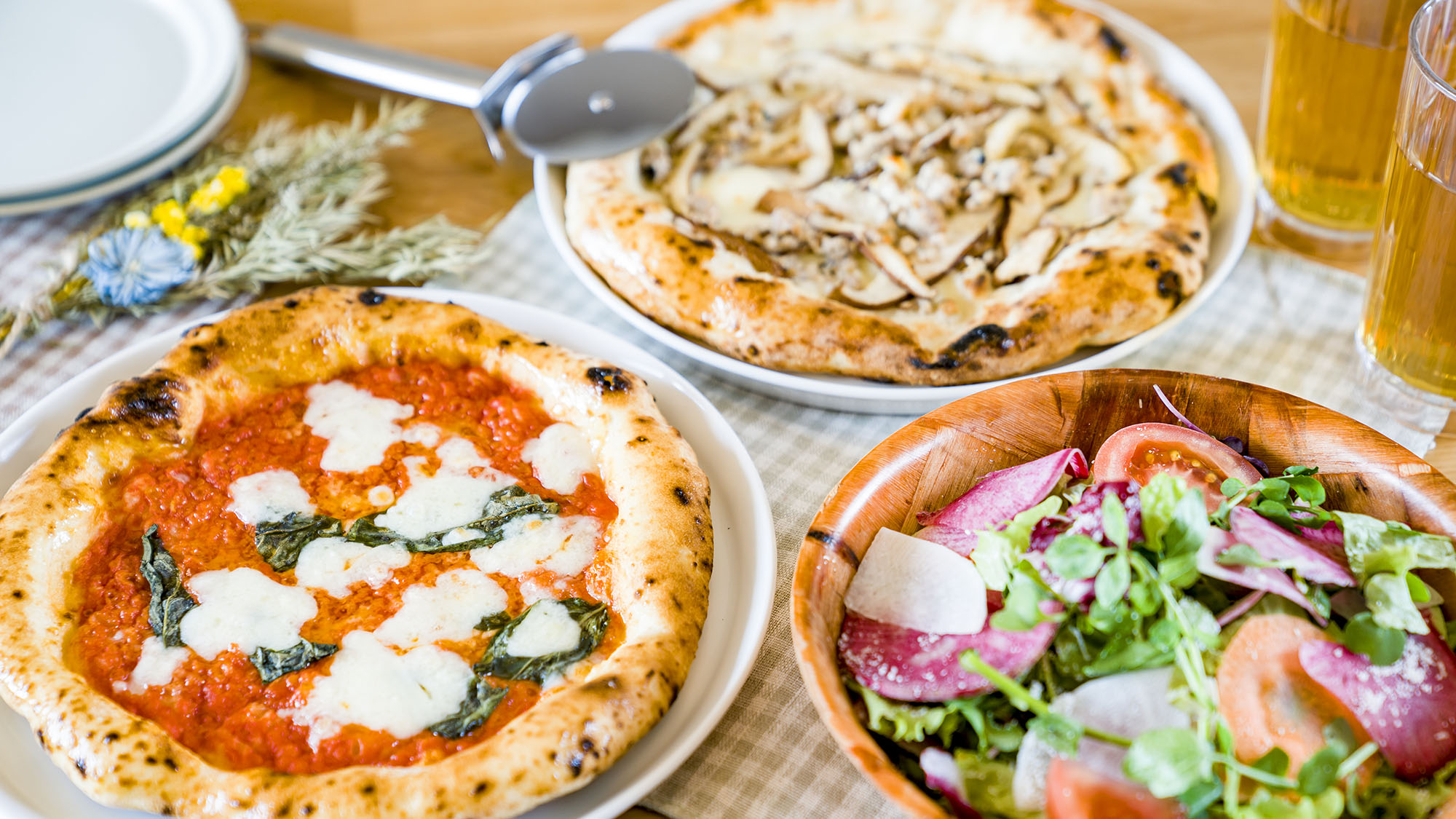 【イタリアン】みんなでシェアして楽しいピザパーティ「ロトンド小淵沢・ナポリプラン」