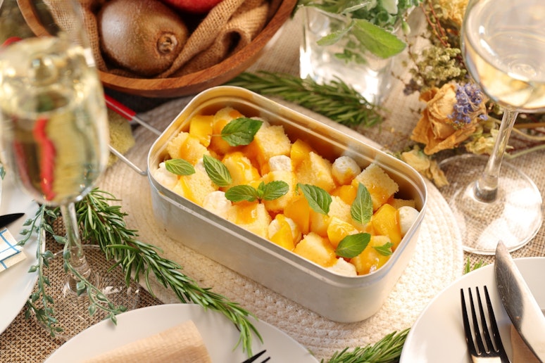 夕食(メスティン)旬の味わいフルーツパフェ