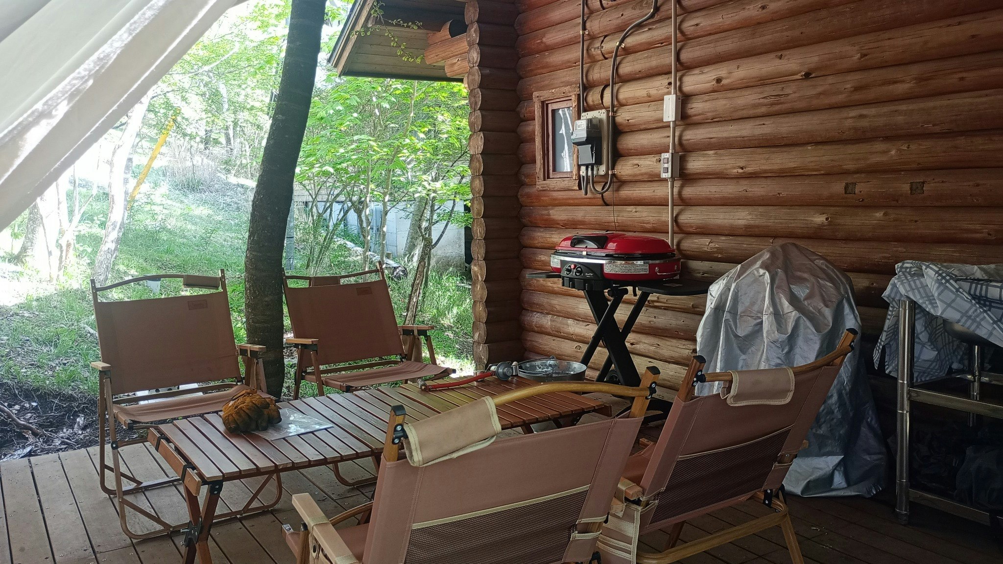 新たに設けたBBQ専用デッキ