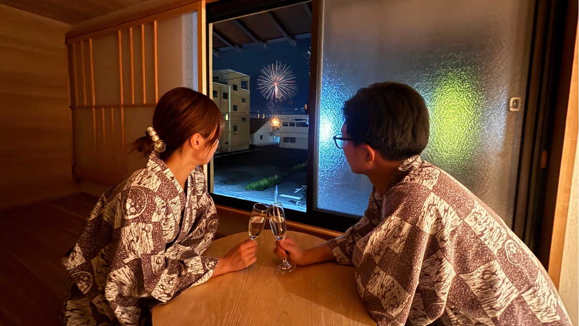 【夏の風物詩　石和連夜花火　お部屋から花火を見よう♪　癒しの美容プラン【御坂】素泊まり】