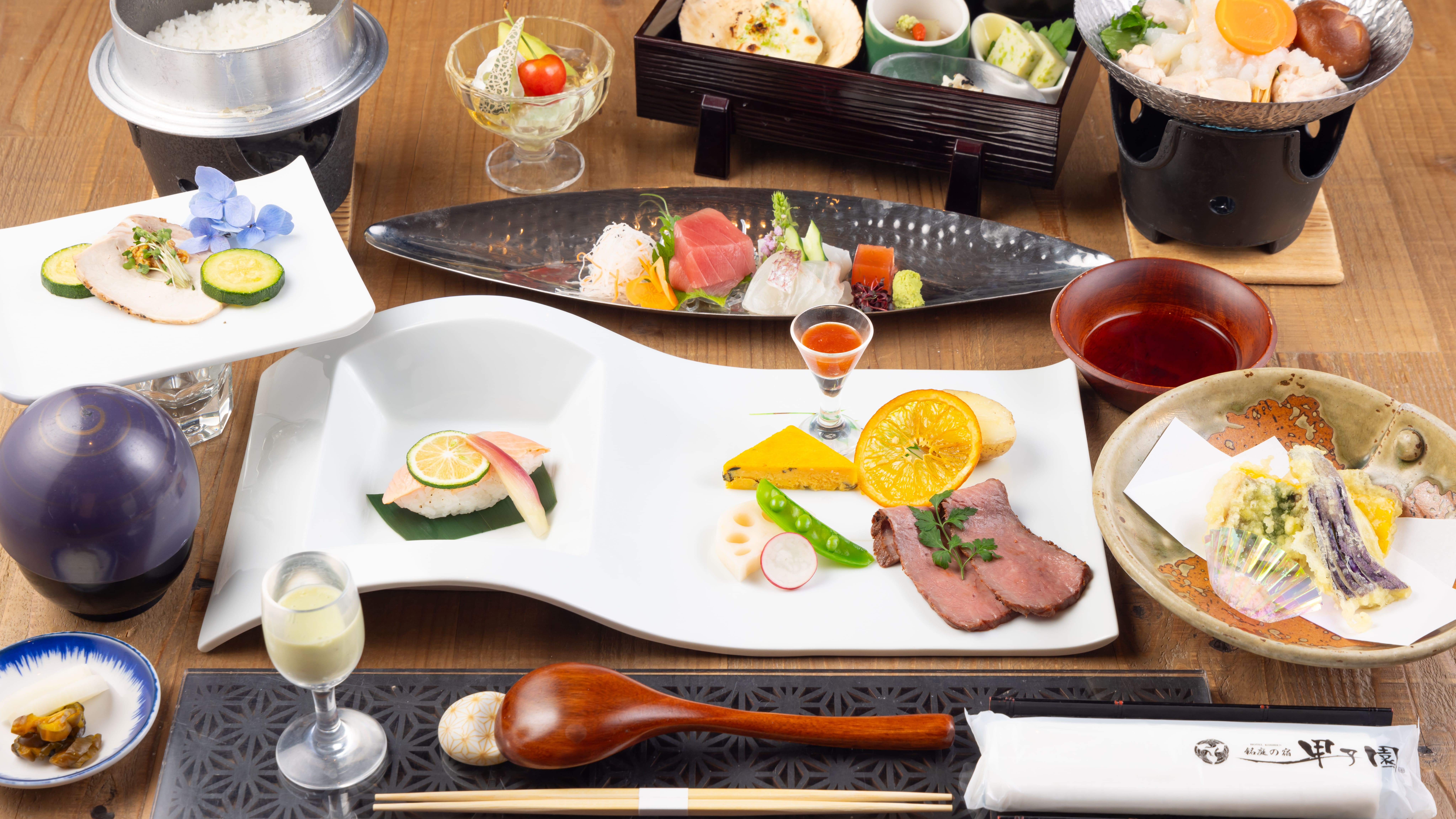 山梨の食材に拘った御夕食を御準備しております。