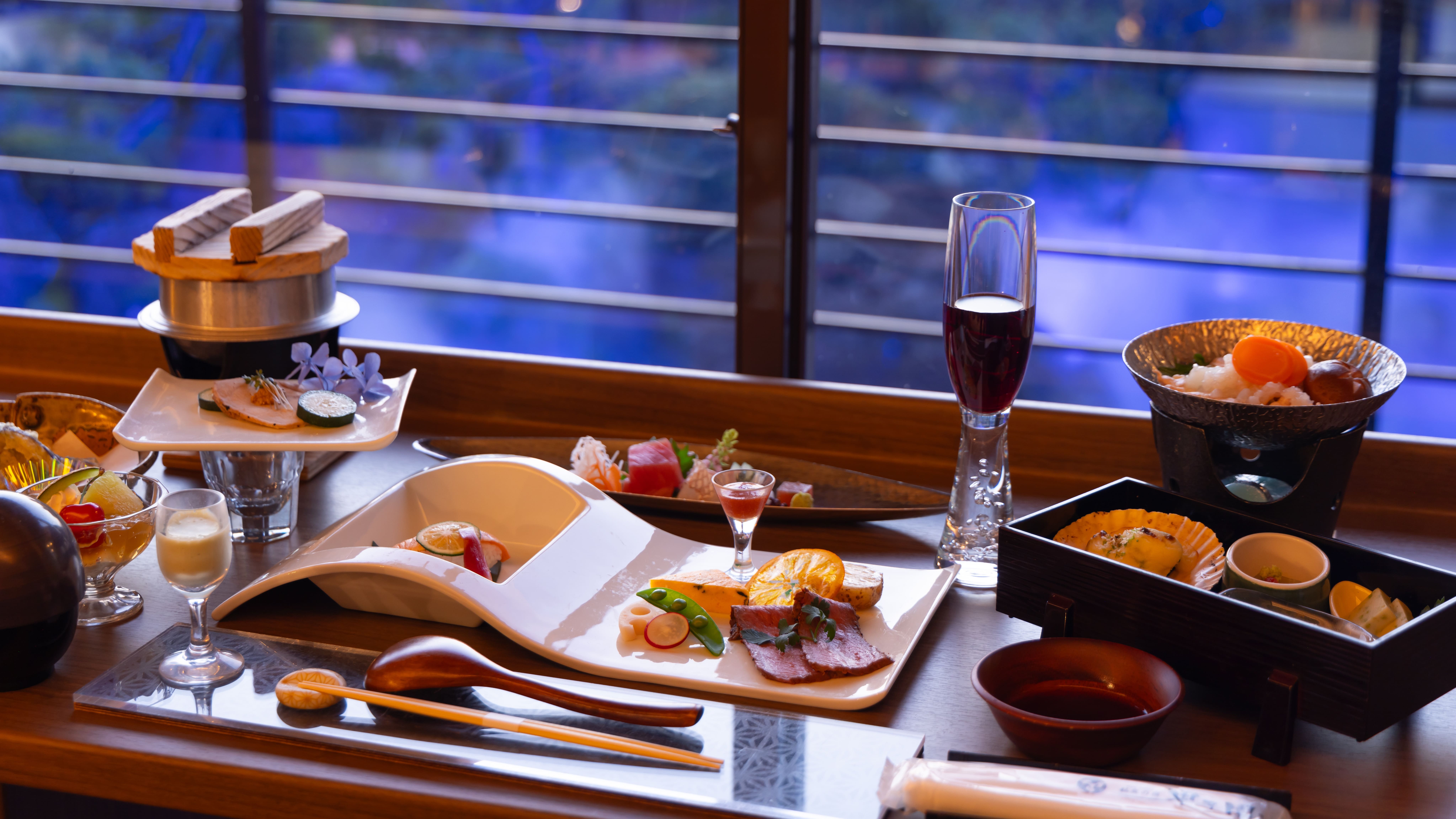 山梨の食材に拘った御夕食を御準備しております。