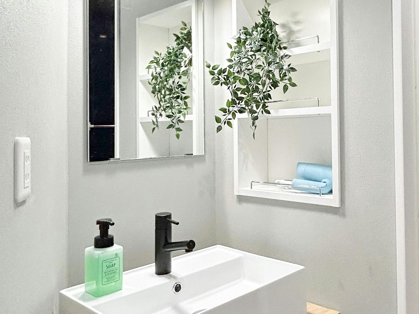 ・【走馬灯B：4F洗面所】4Fにも洗面スペースがあるのでグループ利用でも安心